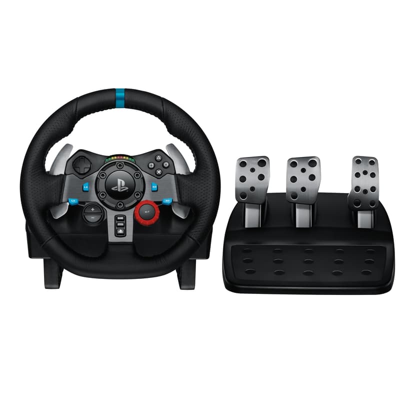Logitech G G29 Driving Force Racing Wheel and Floor Pedals, Real Force Feedback, Stainless Steel Paddle Shifters, Steering Wheel Cover for PS5, PS4, PC, Mac - Black - 1