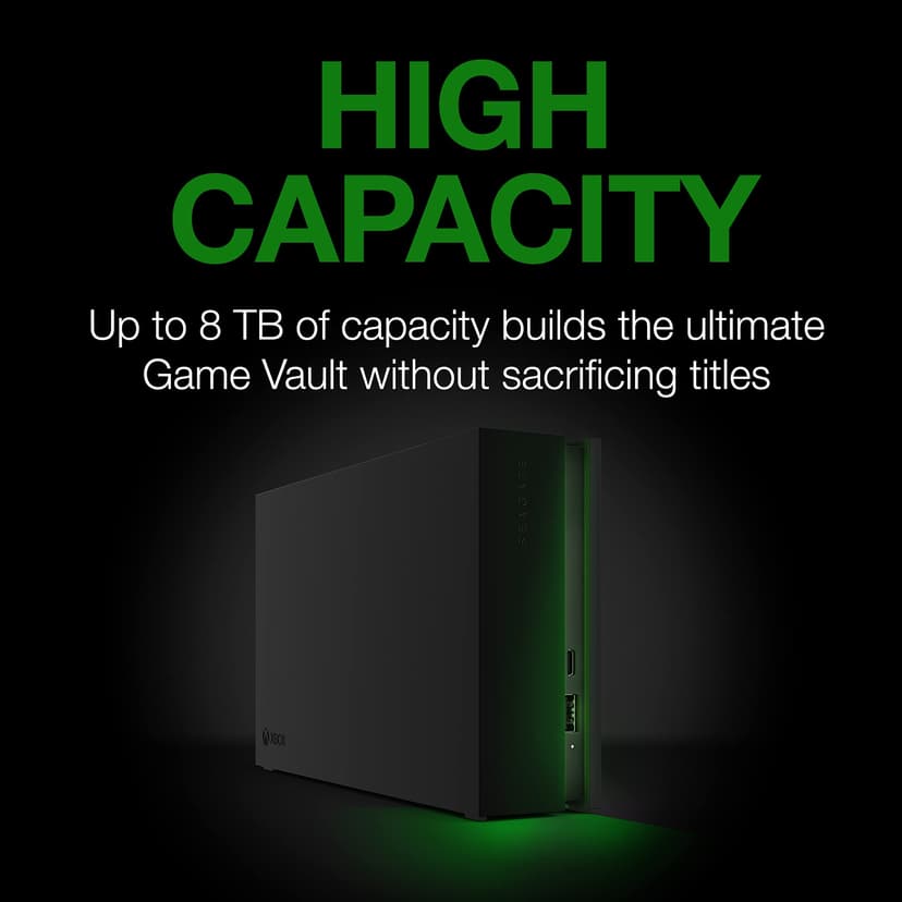 Seagate Game Drive Hub 8TB, External Hard Drive Desktop, USB 3.2 Gen 1, Dual USB-C and USB-A ports, Xbox Certified, with RGB LED lighting, Data Rescue Services (STKW8000402) - 4