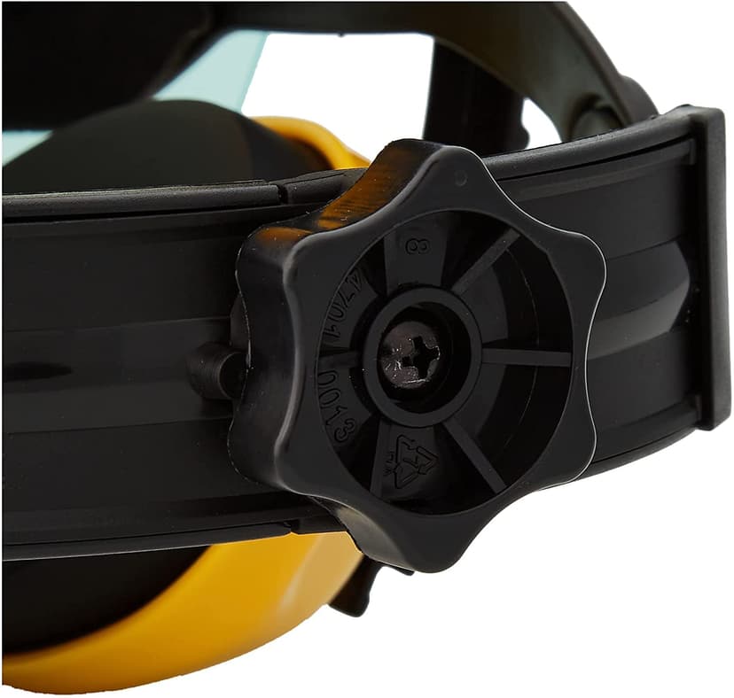 Oregon Browguard, Ear Protection & Clear Visor Combination PPE, Adjustable Safety Face Shield with Noise Cancelling Ear Muffs Attached to a Head Guard, For Forestry, Gardening, Loggers, DIY, One Size - 5