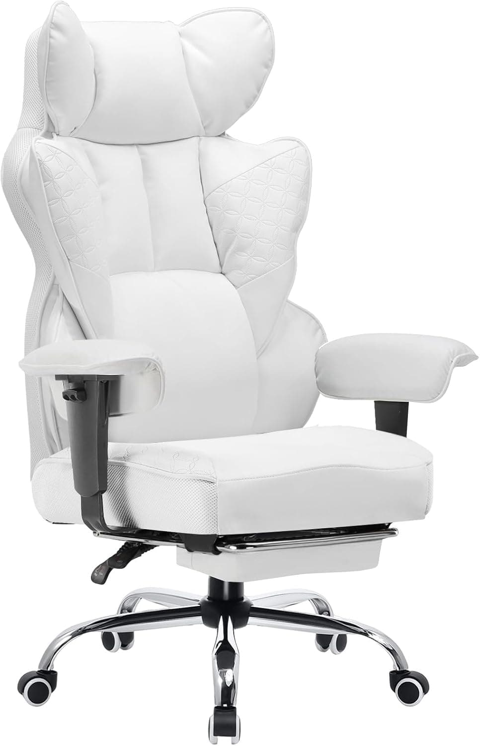 COMHOMA Gaming Chair, Ergonomic Office Chair with Adjustable Armrests, Sprung Lumbar Support for Big and Tall People, 330lbs Wide Seating, Black