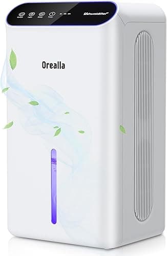Deshumidificateur d Air 2.5L - Déshumidificateur d'air Electrique pour Maison avec Mode Nuit Silencieux 30 dB Minuterie, Deshumidificateur Anti Moisissure pour Salle de Bain Chambre Cave