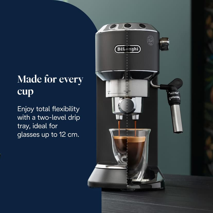 De'Longhi Dedica Style, Traditional Barista Pump Espresso Machine, Coffee and Cappuccino Maker, EC685BK, Black - 7