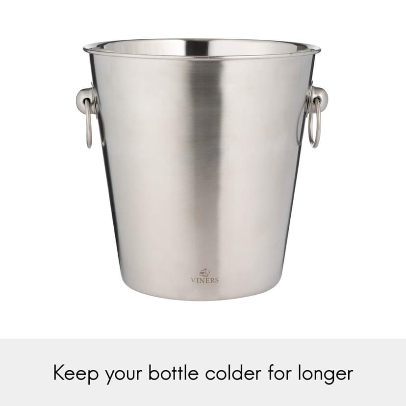 Viners Barware 4 Litre Champagne Bucket, Silver - 2