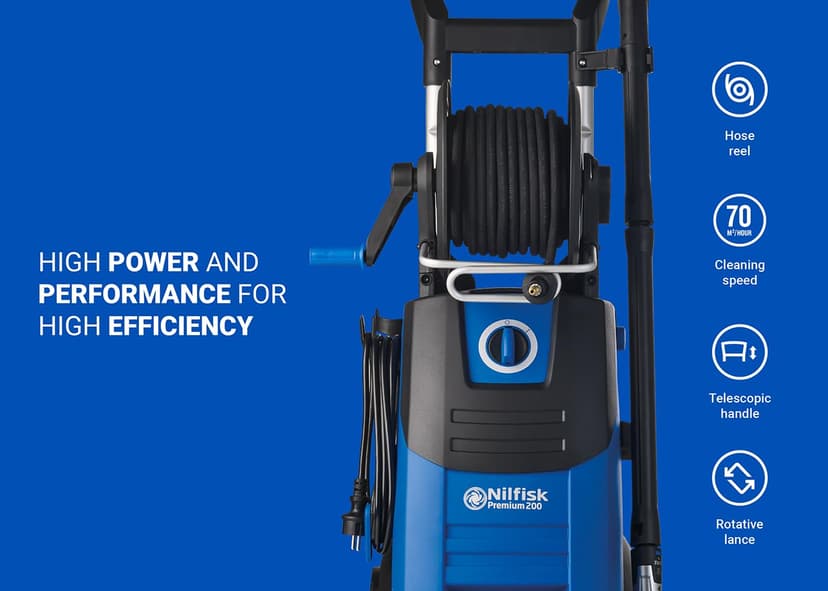 Nilfisk Premium Pressure Washer 200 Bar (EU 2 pin plug) - 2
