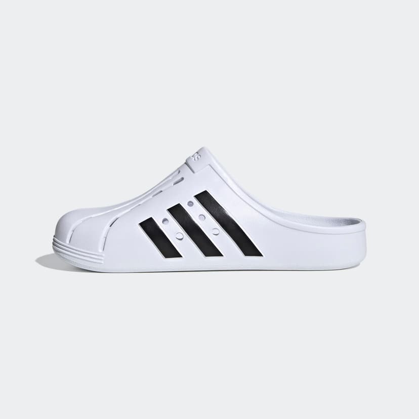 adidas Unisex Adilette Clogs, Cloud White/Core Black/Cloud White, 4 UK - 3