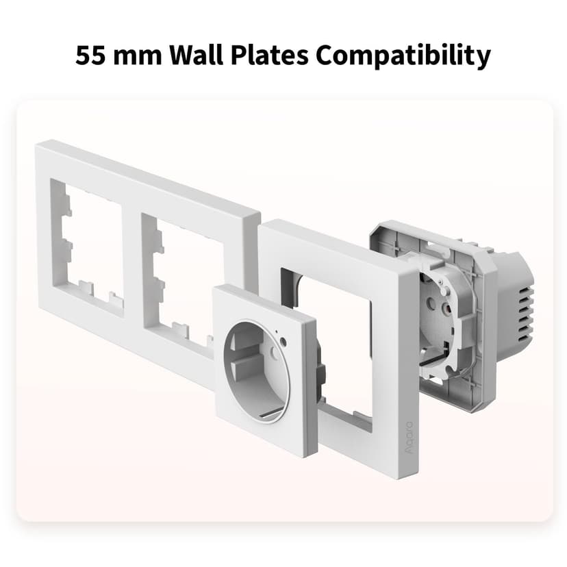 Aqara H2 EU Wall Outlet with Matter, Zigbee 3.0 Hub Required, 16A, Energy Monitoring, Programming, Timer Mode and Voice Control, Compatible with HomeKit, Alexa, Google Home and IFTTT - 3