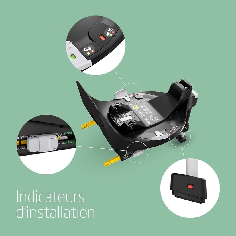 Maxi-Cosi Pack Zelia S Trio Poussette 3 en 1, FamilyFix 360 Base ISOFIX Pivotante - Système de Voyage incl. Siège Auto CabrioFix S i-Size, 0-4 ans, jusqu'à 22 kg, Gris + Base FamilyFix 360 - 9