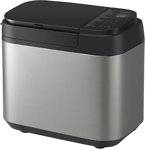 Panasonic SD-YR2550SXE | Bread Machine, 31 Programmes, Yeast & Dried Fruit Dispenser, Jam & Compote Mode, Temperature Sensor, 550W, 1 kg, Black and Grey – French Version