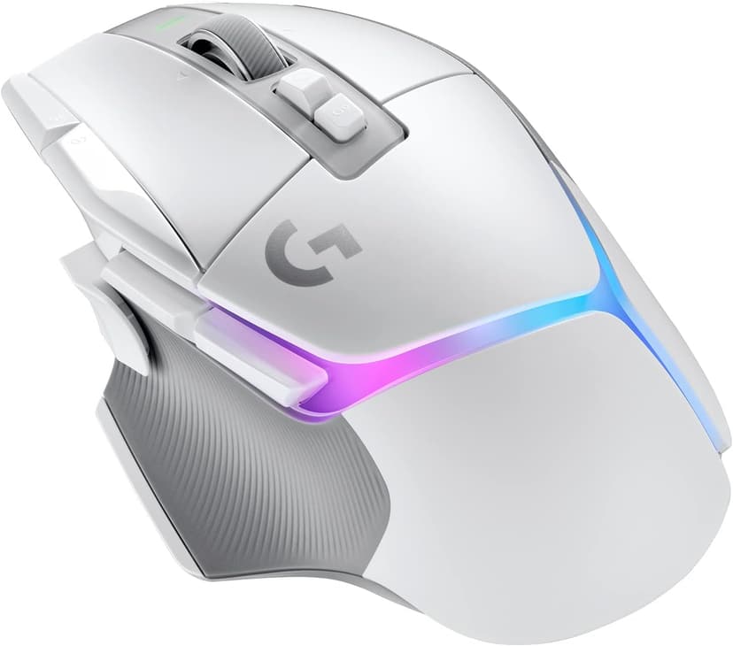 Logitech G G502 X Plus Lightspeed Wireless RGB Gaming Mouse - Optical mouse with Lightforce hybrid switches, Lightsync Rgb, HERO 25K gaming sensor, compatible with PC - macOS/Windows - White - 1
