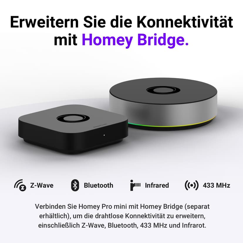 Homey Pro mini | Hub domotique pour la maison connectée – Compatible avec Zigbee, Ethernet, Matter et Thread. Compatible avec Apple Siri, Amazon Alexa et Google Home. - 8