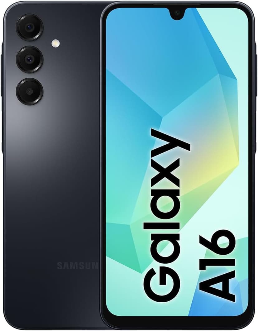 Samsung Galaxy A16 4G LTE (128GB + 4GB) International Model SM-A165F/DS Factory Unlocked, 6.7", Dual SIM, 50MP Triple Camera (Case Bundle), Black - 1