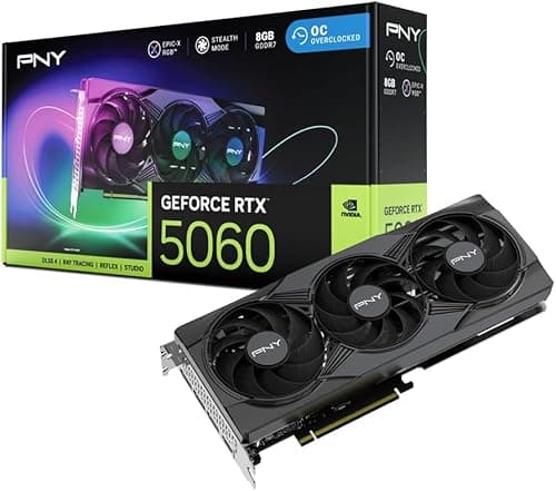 PNY GEFORCE RTX™ 5060 8GB ARGB Overclocked Triple Fan DLS…