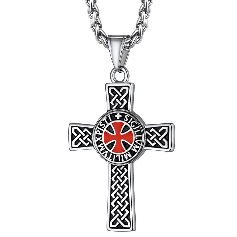 Richsteel Collier Croix Pendentif Acier Inoxydable Cheval… - 1