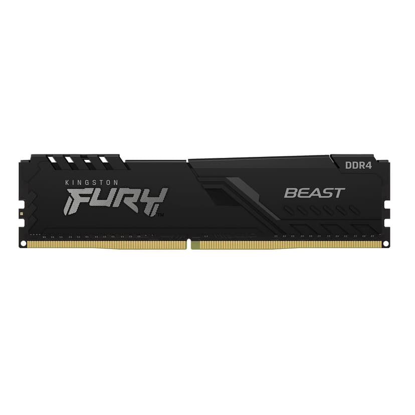 Kingston FURY Beast 16GB (2x8GB) 3600MHz DDR4 CL17 Desktop Memory Kit with 2 KF436C17BBK2/16 - 3