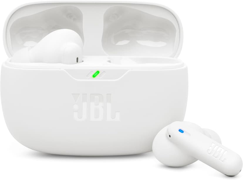 JBL Wave Beam 2, Écouteurs sans Fil Bluetooth, réduction de Bruit, 40 Heures d'autonomie, Son JBL Pure Bass, Technologie Smart Ambient et Connexion multipoint, Conception Intra sur Tige, Blanc - 1