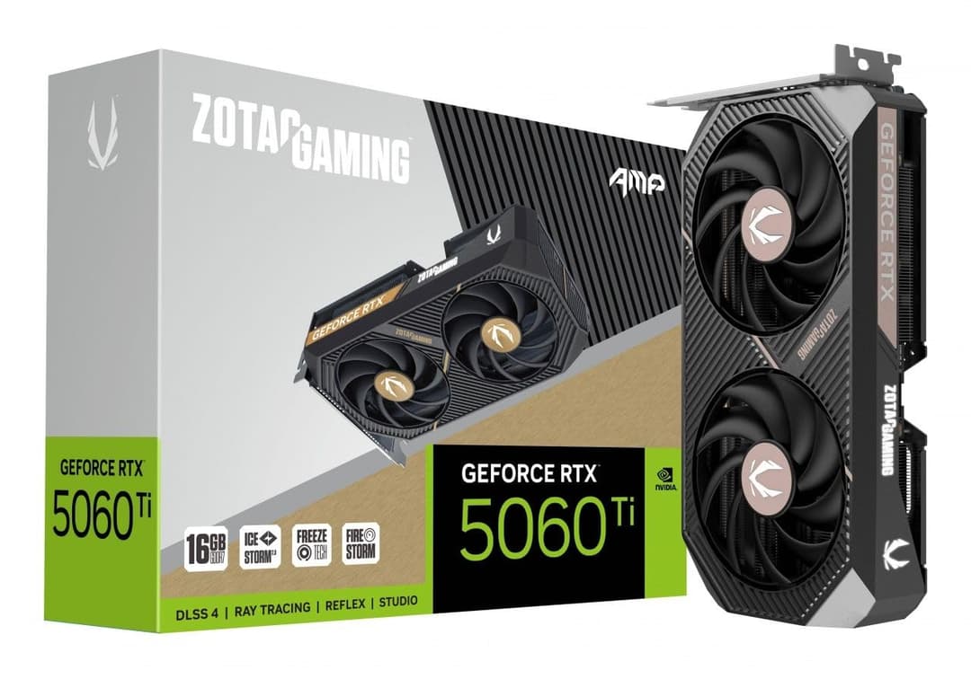 ZOTAC Gaming Geforce RTX 5060 Ti Amp Nvidia 16 Gb Gddr7, …