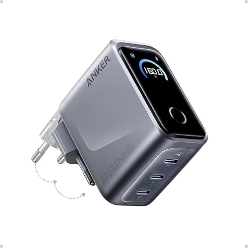 Anker Prime 160W USB C Ladegerät, kompakter GaN USB-C Lad…