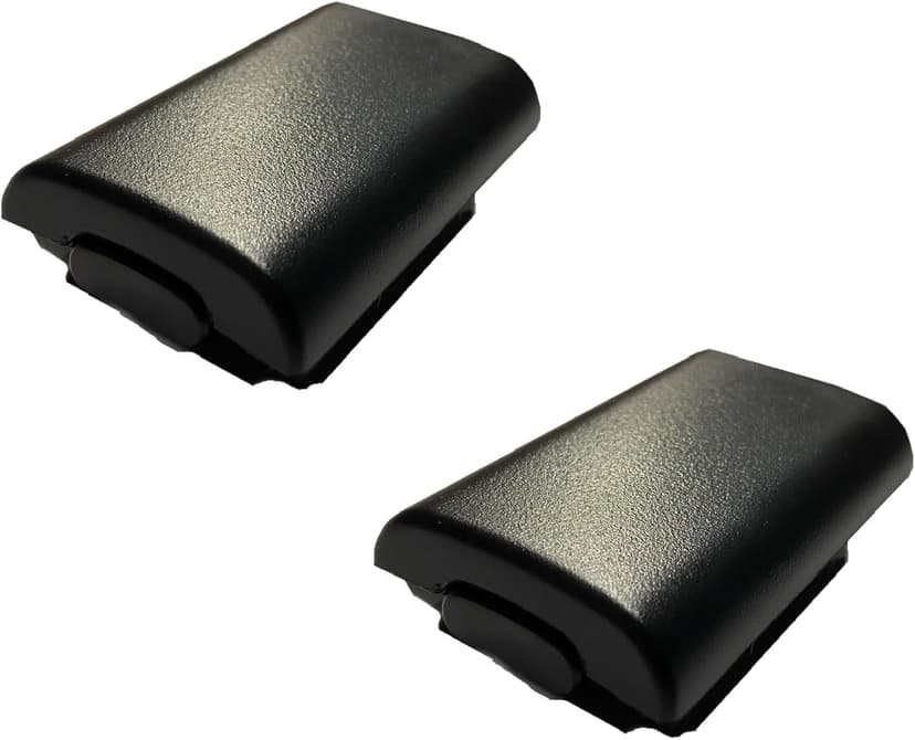 Lot de 2 boîtiers de batterie pour manette de jeu Xbox 360 sans fil - Ajustement parfait - Stable et durable - Noir - 1