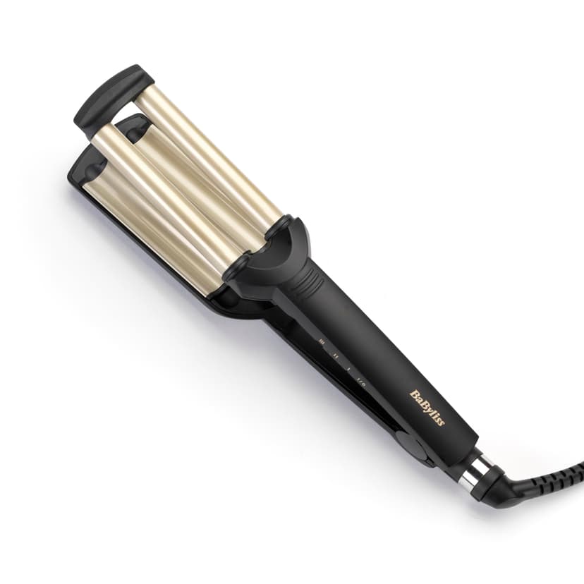 BaByliss Easy Waves - Effet wavy, Revêtement Titane-céramique, 3 réglages de température, Embouts thermorésistants, Doré & Noir, C260E - 8