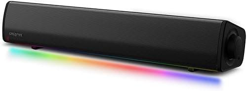 Sound Blaster GS3 Barre de Son de Jeu compacte avec Technologie RVB et SuperWide, alimentée par USB, Bluetooth 5.4, Sortie Casque, pour PC et Mac
