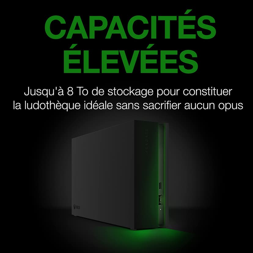 Seagate Game Drive Hub 8To, Disque Dur Externe HDD, USB 3.2, Deux Ports USB-C et USB-A, certifié Xbox, LED RVB, Services Rescue (STKW8000402) - 4
