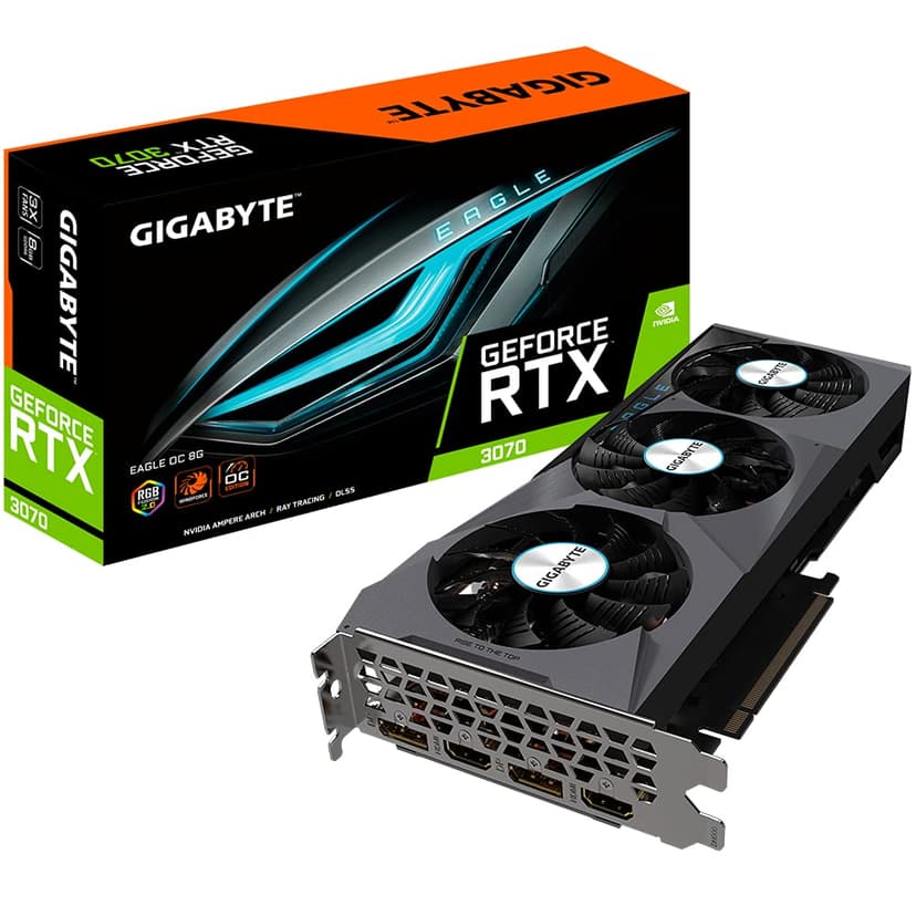 Gigabyte GeForce RTX 3070 EAGLE OC 8GB V2 LHR Graphics Card - 1