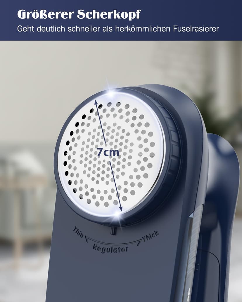 BEAUTURAL Rasoir Anti-Bouloche Professionnel, Rasoir de Peluches Puissant et Efficace pour Les Vêtements et Les Meubles, Adaptateur Secteur ou Alimenté par Batterie, Spécial pour Votre Famille - 4