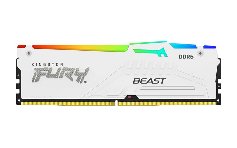 Kingston FURY Beast Blanc RGB 32Go (2x16Go) 6000MT/s DDR5… - 1