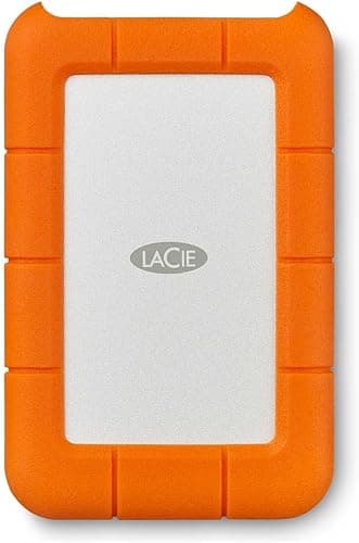 LaCie Rugged Mini 5TB — antichoc, USB‑C Disque dur externe portable 2,5", pour Mac et Windows — Service Rescue Data Recovery inclus