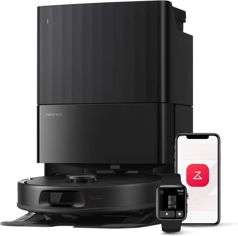 roborock QV 35S Robot Vacuum Cleaner, 10,000Pa Suction (QV 35A Black) - 1