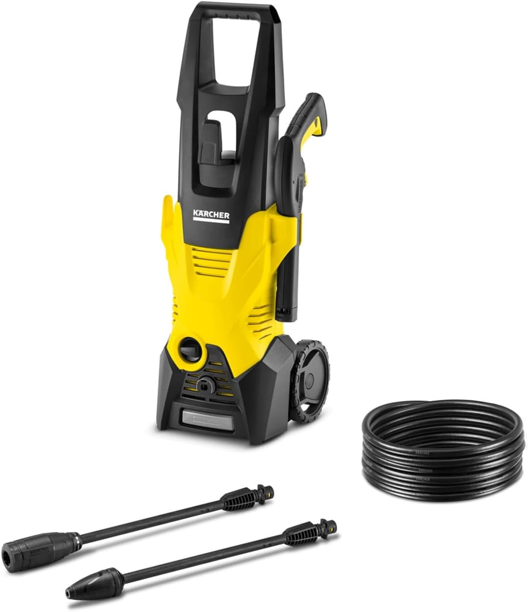 Kärcher Pressure washer K 3, pressure: max. 120 Bar, flow rate: 380 l/h, Surface performance: 25 m2/h, Water filter, Weight: 6 kg, Hose and High pressure gun, Turbo nozzle, Spray lance