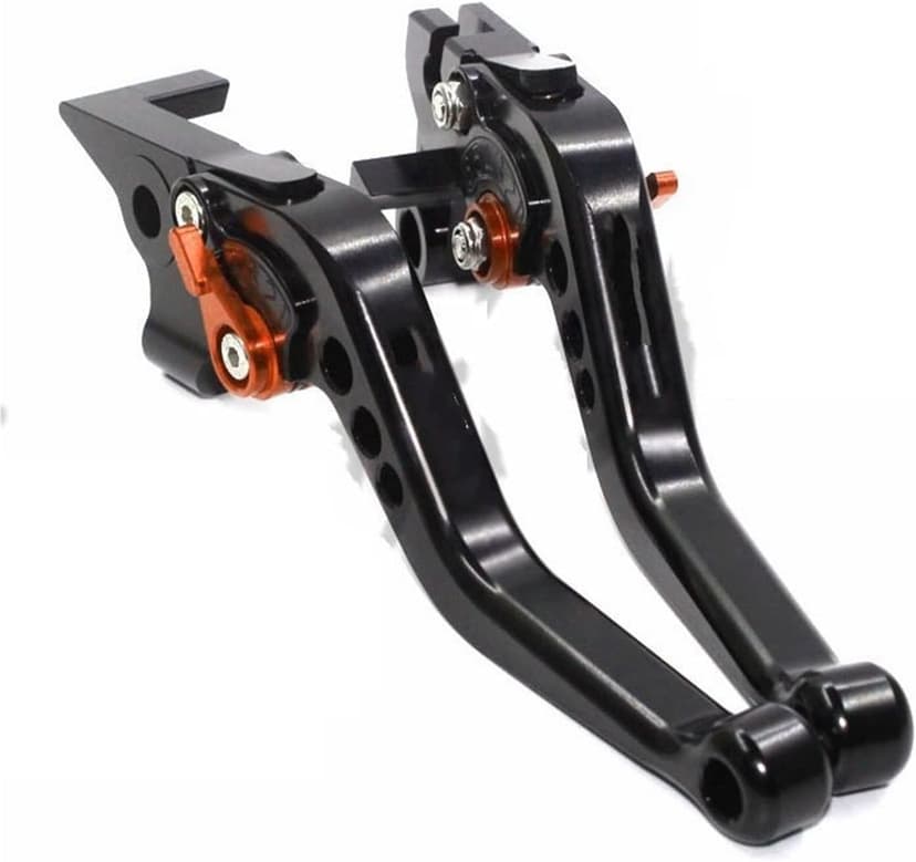 HYDBCNP Motorcycle CNC Adjustable Clutch Brake Levers Fit for NX400 NX 400 2023 2024 2025(Black-Orange) - 1