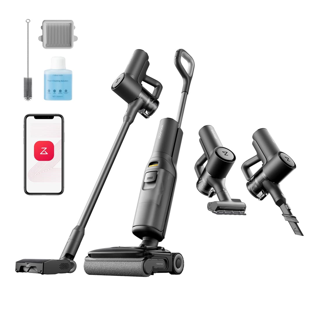 roborock F25 ACE Combo Nass Trockensauger, 5-in-1 Kabelloser Staubsauger, 20.000 Pa Absaugleistung, 90°C Hochtemperatur Selbstreinigung, für Nasse und Trockene Verschmutzungen