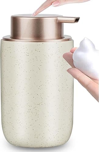 GIRLUFO Distributeur de Savon moussant en céramique, 350 …