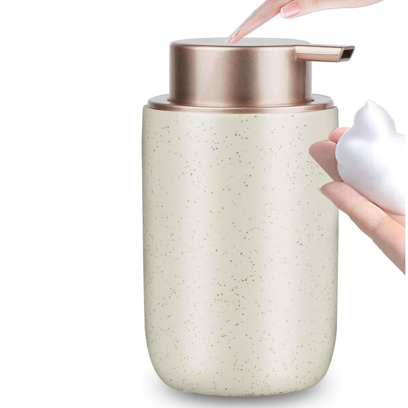 GIRLUFO Distributeur de Savon moussant en céramique, 350 … - 1