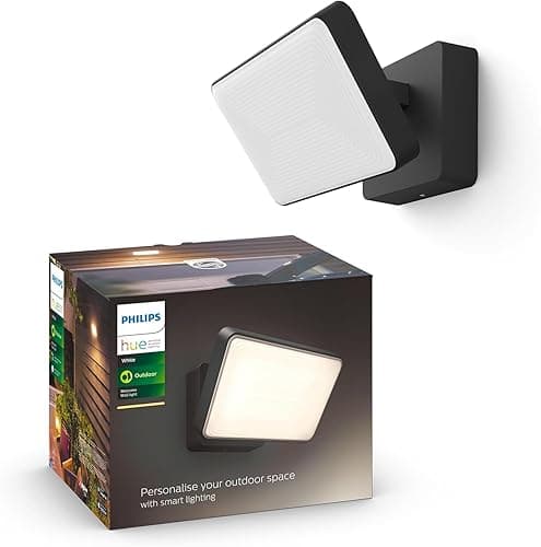 Philips Hue White Welcome Outdoor Projector - Black, Works with Alexa, Google Assistant and Apple Homekit