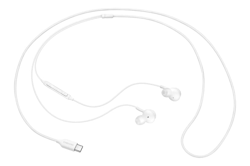 Samsung EO-IC100 In-Ear Headphones with USB Type-C and Low-Tangle Fabric Cable - Sound by AKG - White - 1
