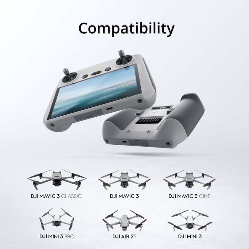 DJI RC - Remote Controller, Lightweight Body, FHD Screen, 4hr Battery, Precision Control Sticks, O3+ Transmission - 5