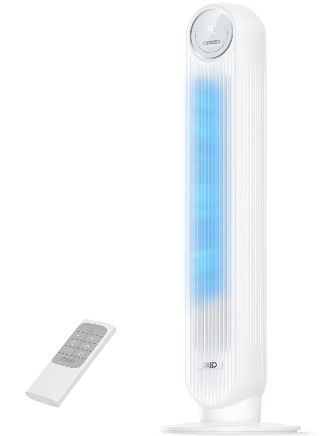 DREO 20dB Silent Tower Fan, 28 ft/s Velocity Electric Coo…