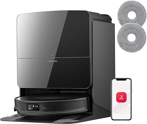 roborock Saros 10R Set Vacuum Robot with Mop Function and Interchangeable Mop, 22,000 Pa HyperForce Suction, 8cm Ultra Slim Design, StarSight System 2.0, Zero-Tangle System (With 2 Mopps)