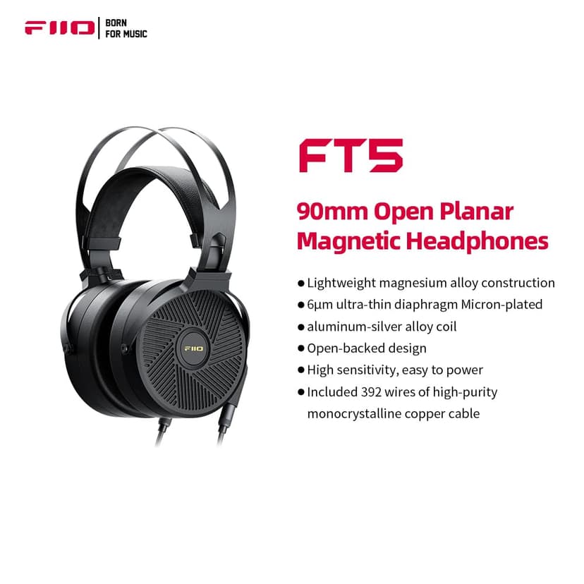 FIIO FT5 Casque magnétique planaire Ouvert 90 mm - 3