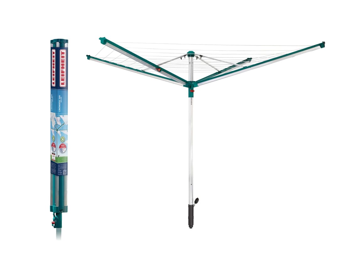 Leifheit Linomatic 500 Deluxe rotary clothes horse, rotar…