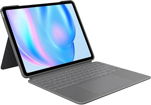 Logitech Combo Touch iPad Air 13 Pouces (M2)(2024) Keyboard Case - Clavier rétroéclairé détachable avec béquille, Confort de Frappe, Mode Multi-Usage - QWERTZ