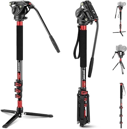 NEEWER 71.6 Inch Pro Camera Monopod Telescopic Carbon Fib…