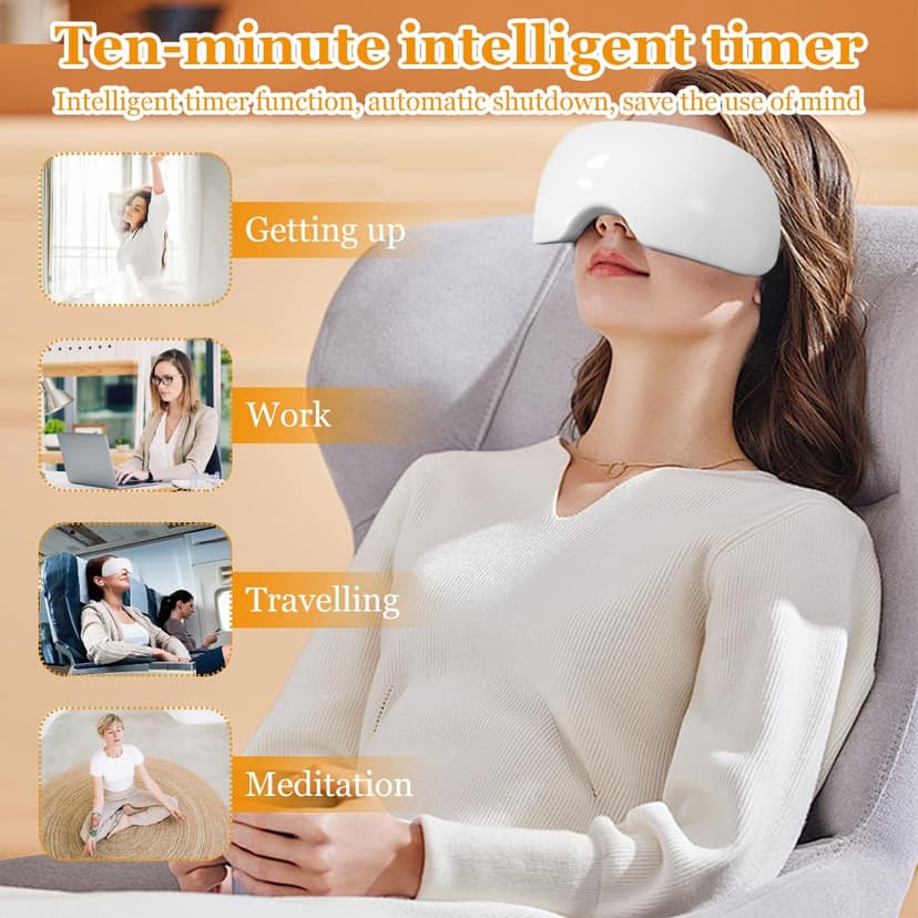 Eye Massager with Heat, Heated Steam Eye Mask, Micron Atomization, Relieves Dark Circles, Dryness and Fatigue - 4