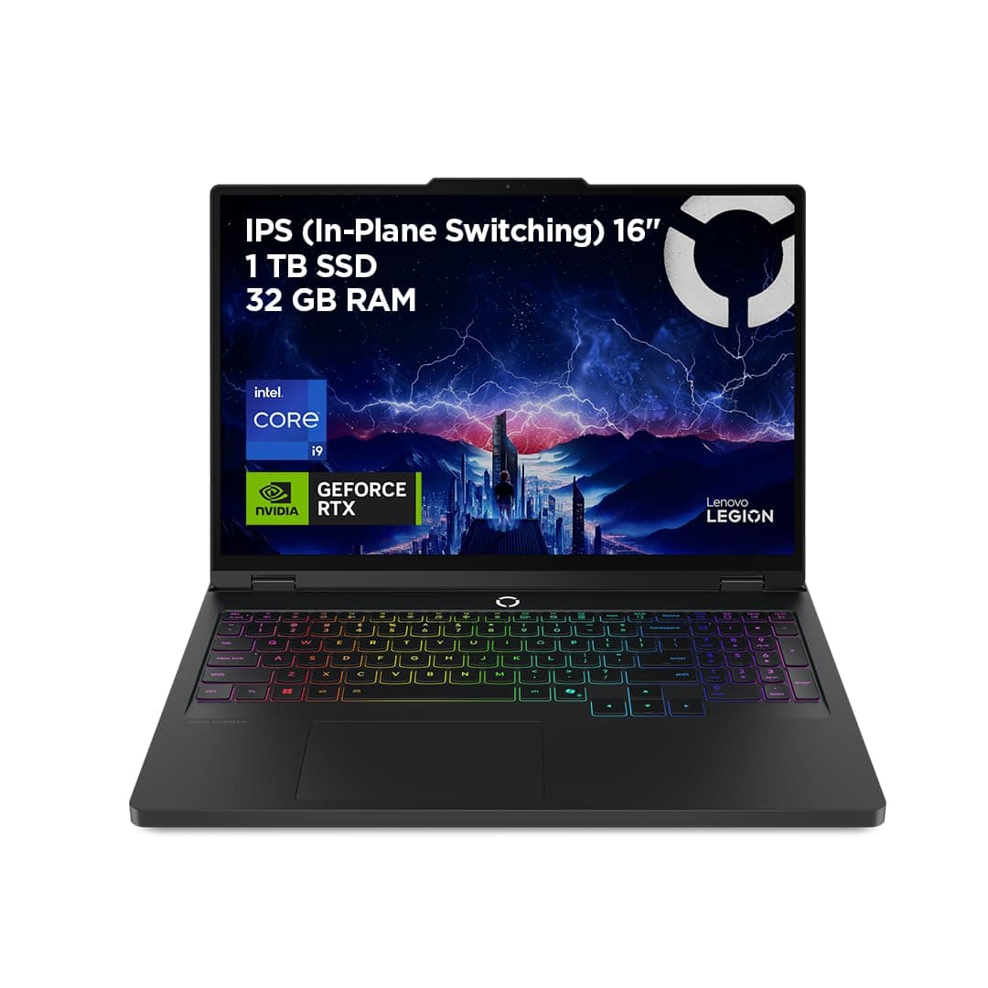 Lenovo Legion Pro 5 Gen10 Gaming Notebook IA 16" WQXGA (Intel Core i9-14900HX, NVIDIA GeForce RTX 5070, 32GB RAM, 1TB SSD, 240Hz, WiFi 6, No Operating System) QWERTY RGB 24 Zones Spanish – Black