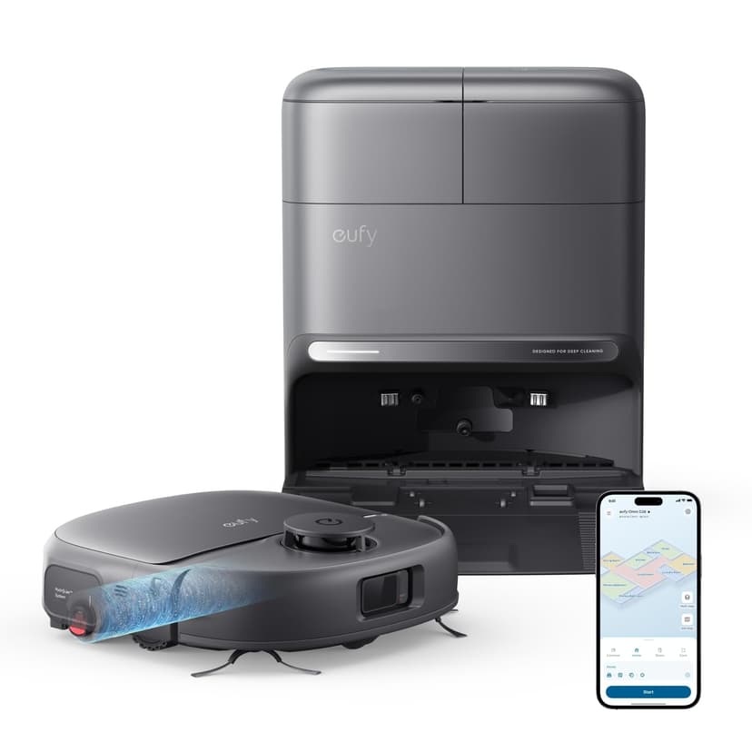 eufy C28 Robot Vacuum Cleaner, Self-Cleaning HydroJet Mop Roller, 15000Pa Turbo Suction, 5-in-1 Combo Vacuum and Mop, Anti-Tangle Design, AI Obstacle Avoidance - 1