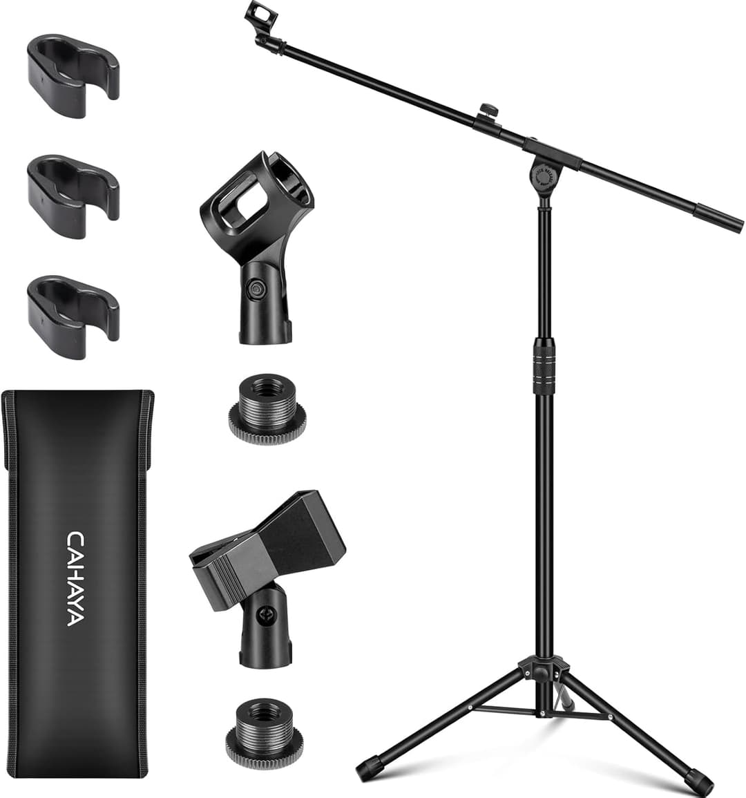 CAHAYA Upgraded Tripod Boom Sheet Microphone Stand Univer…