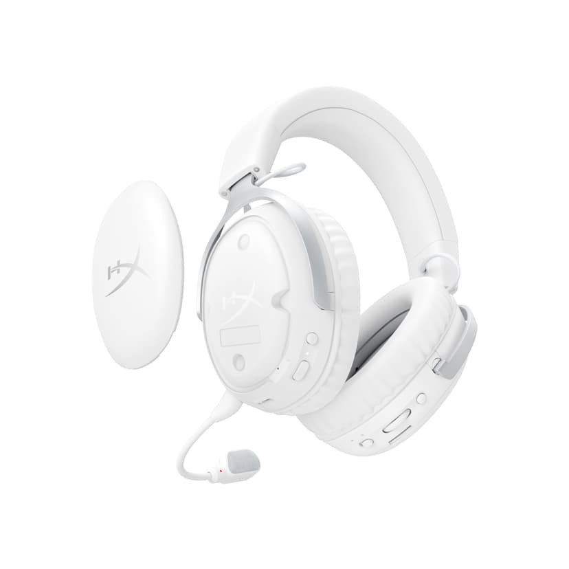 HyperX Cloud III S, Casque Gaming sans Fil, Bluetooth/2,4 GHz, PC/PS5/Xbox, jusqu'à 200h de Batterie, transducteurs 53 mm, DTS, Micro 10 mm, Blanc - 7