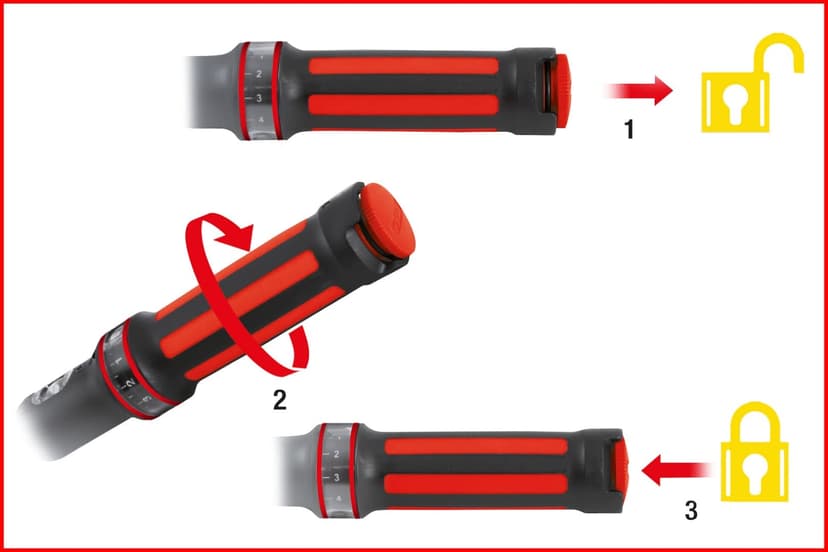 KS Tools 516.6042 1/2 "ERGOTORQUE®precision torque wrench 40-200 Nm with Quick-Lock knob ratchet head - 5